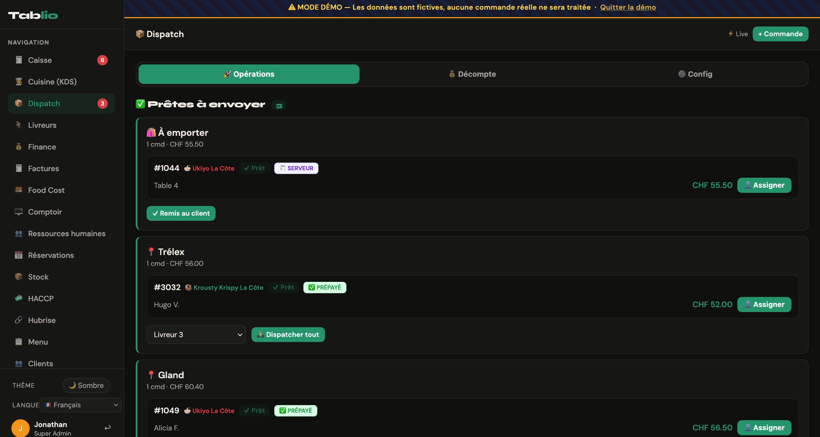 Tablio dispatch